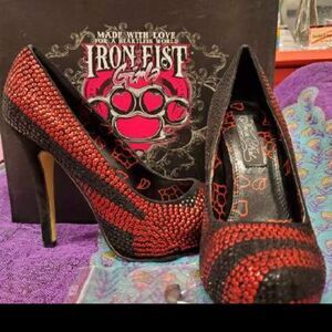 IRON FIST THE SUN WILL RISE POINTED TOE PLATFORM HEELS SIZE 6 NWT